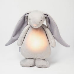 Зайчик з білим шумом і нічником Moonie колір Silver