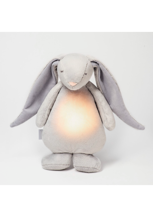 Зайчик з білим шумом і нічником Moonie колір Silver