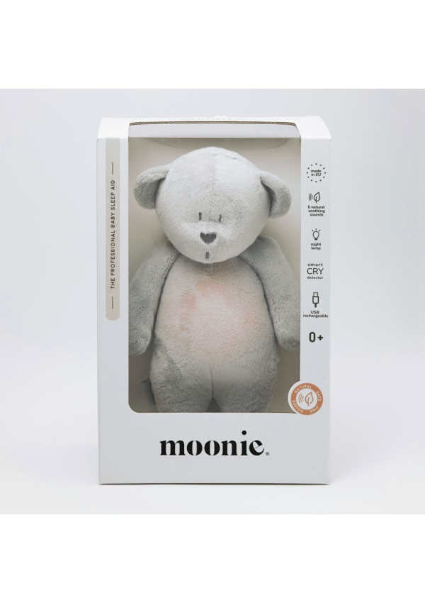 Moonie Ведмедик співаючий з нічником Silver(гладкий) 2,0