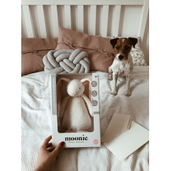 Зайчик з білим шумом і нічником Moonie колір Powder