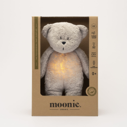 Ведмедик з білим шумом і нічником Moonie колір Mineral Grey 2.0
