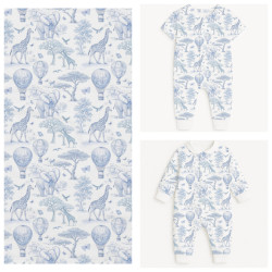 Ромпер My little pie BLUE TOILE AFRICA