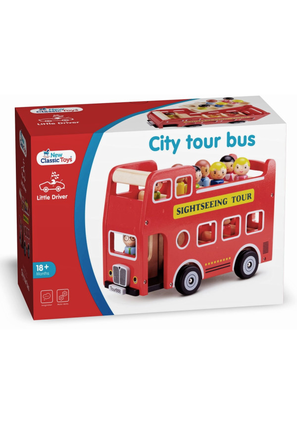 Ігровий набір New Classic Toys Екскурсійний автобус з 9 фігурками