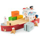 Ігровий набір New Classic Toys "Контейнерне судно з 4 контейнерами"