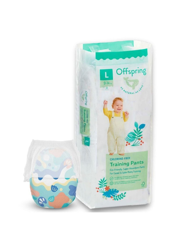 Підгузки-трусики Offspring Aquatic, розмір L, 9-14 кг, 36 шт.