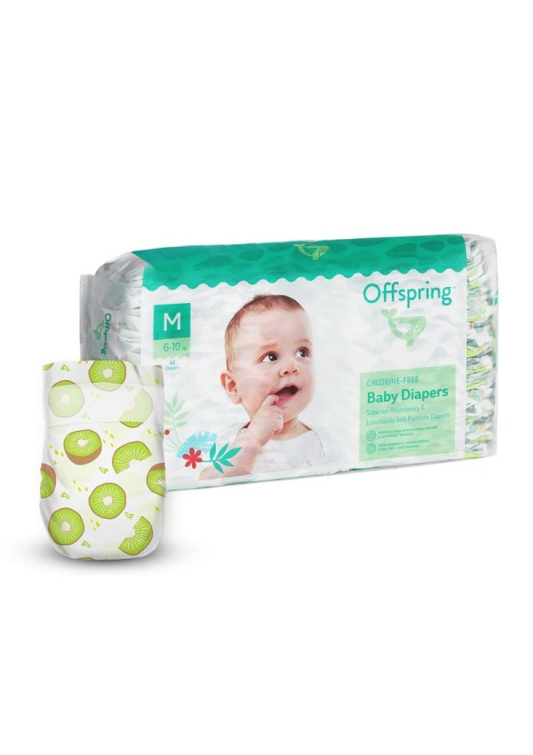 Підгузки Offspring Hairykiwi, розмір M, 6-10 кг, 42 шт.