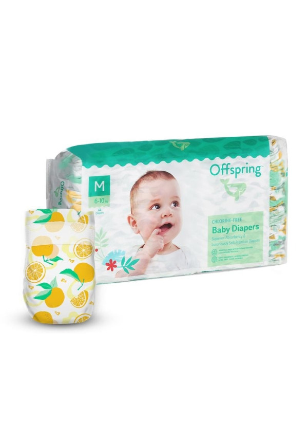 Підгузки Offspring Tangy Orange, розмір M, 6-10 кг, 42 шт.