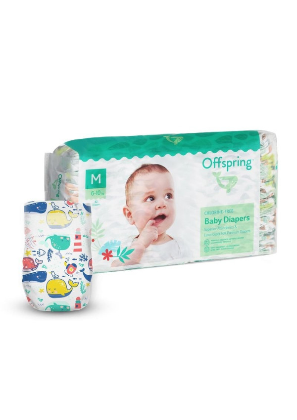 Підгузки Offspring Willy the Whale, розмір M, 6-10 кг, 42 шт.