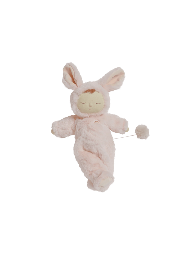 Olliella М’яка лялька Lullaby Cozy Dinkum: Кролик Моппет із колисковою (рожевий)
