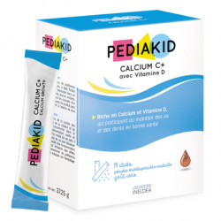 Натуральний кальцій С+ для зміцнення кісток та зубів PEDIAKID упаковка 14 стіків
