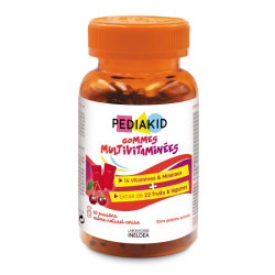 Натуральні ведмежуйки мультивітаміни PEDIAKID GOMMES MULTIVITAMINEES, 60 жувальних вітамінів