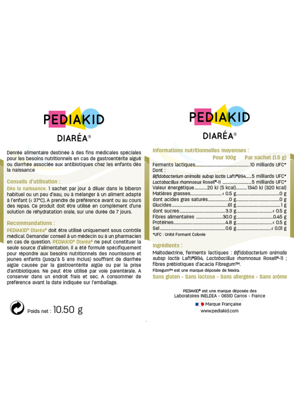 PEDIAKID Саше ДІАРЕЯ пробіотик від діареї, упаковка 7 саше