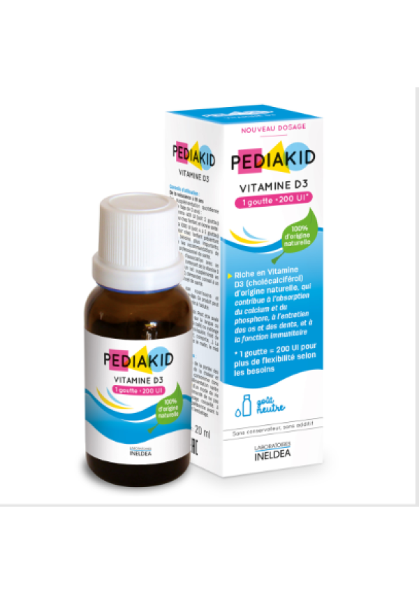 Натуральний вітамін D3 PEDIAKID VITAMINE D3 каплі, 20 мл