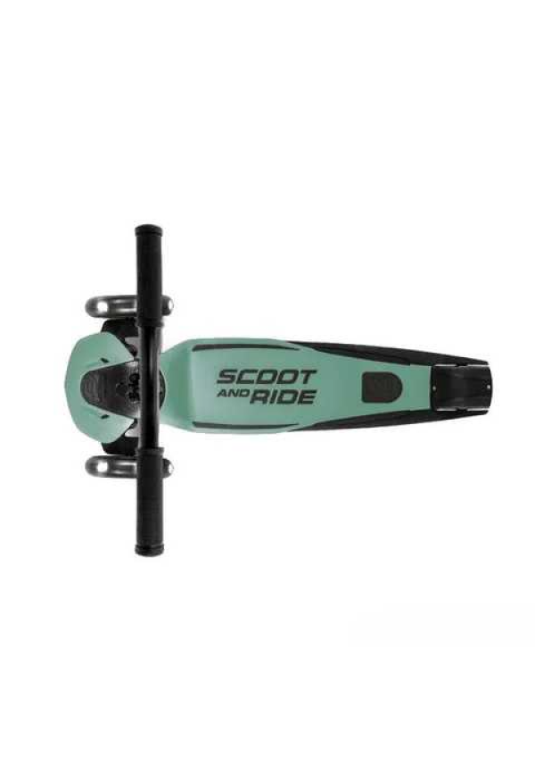 Самокат Scoot and Ride серії Highwaykick-5 з колесами що світяться сіро-зелений, 5+ до 80кг