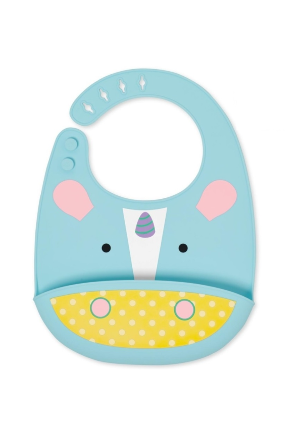 SKIP HOP Нагрудник силіконовий Єдиноріг