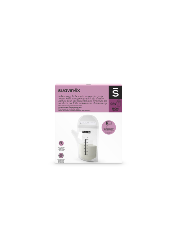 Suavinex Мішочок для зберігання молока, 180мл
