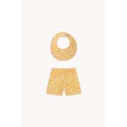GOMMU Набір одягу YELLOW FLOWERS Pant & Bib Кремовий/Гірчичний