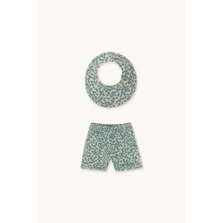 GOMMU Набір одягу GREEN FLOWERS Pant & Bib Зелений/Пісочний