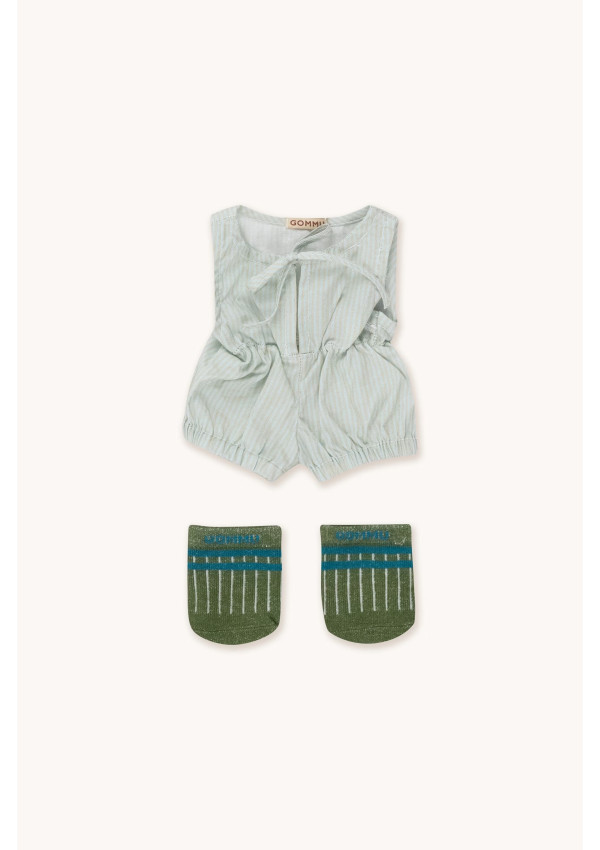 GOMMU Набір одягу STRIPES One-Piece & Socks Блакитний/Пісочний