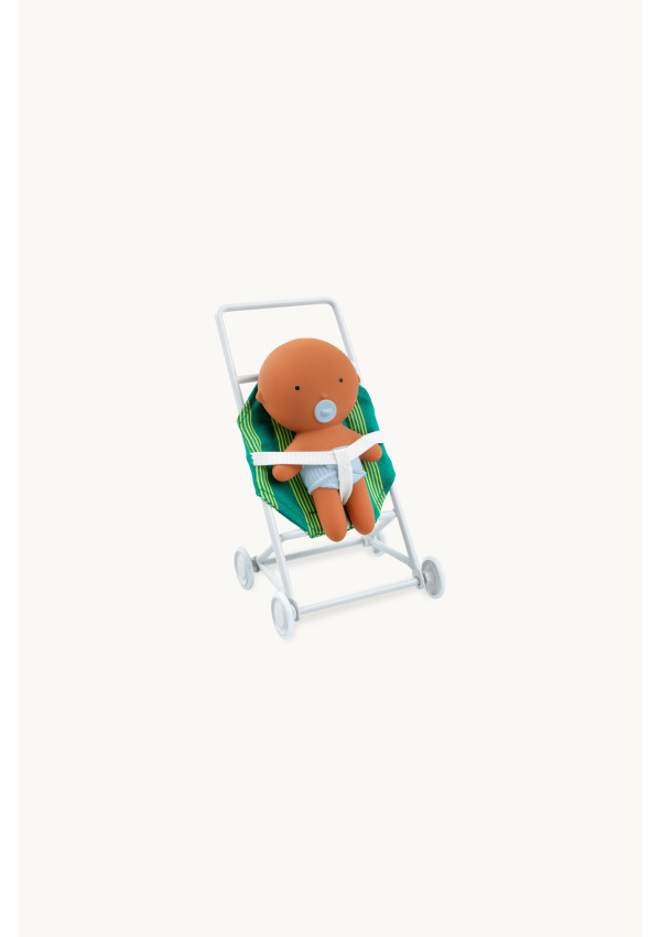 GOMMU Візочок POCKET STRIPED STROLLER Зелений