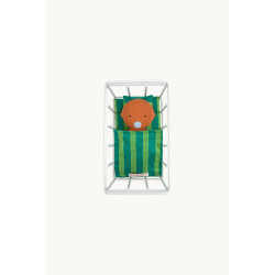 GOMMU Ліжечко POCKET STRIPED CRIB Зелене