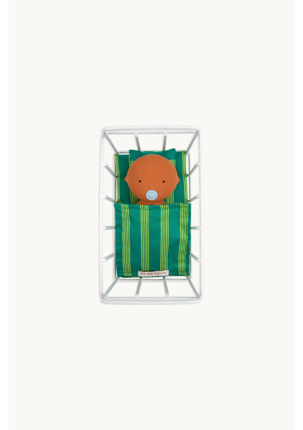 GOMMU Ліжечко POCKET STRIPED CRIB Зелене