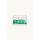 GOMMU Ліжечко POCKET STRIPED CRIB Зелене