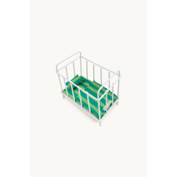GOMMU Ліжечко POCKET STRIPED CRIB Зелене