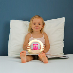 Сова LOU нічник з датчиком крику Cry Sensor, рожевий Zazu