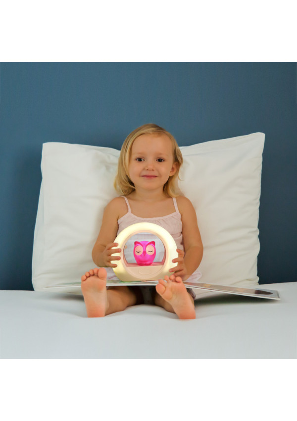Сова LOU нічник з датчиком крику Cry Sensor, рожевий Zazu