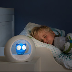 Сова LOU нічник з датчиком крику Cry Sensor, синій Zazu