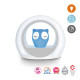 Сова LOU нічник з датчиком крику Cry Sensor, синій Zazu