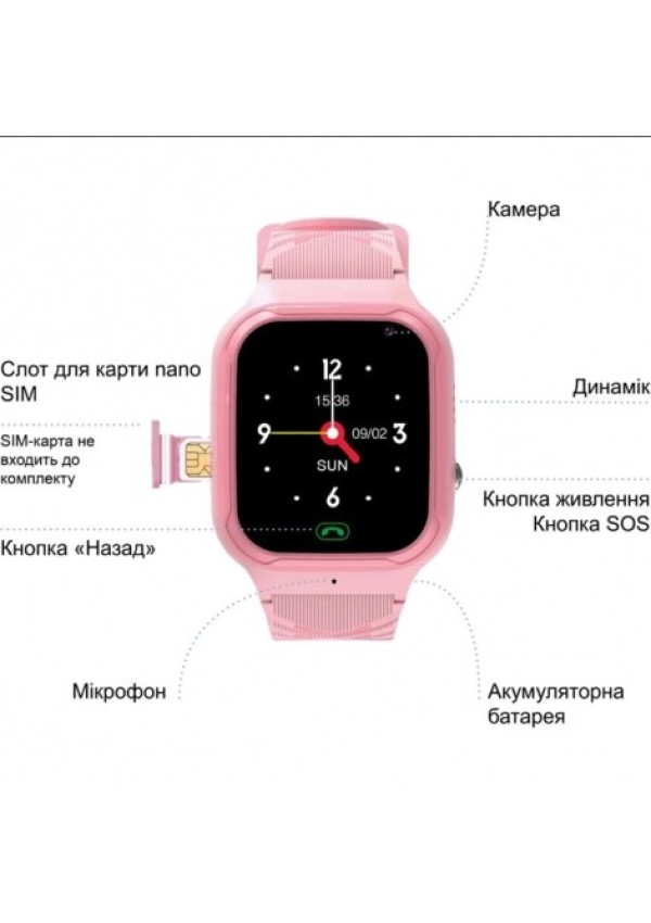 ZAZU WATCH - Дитячій смарт-годинник телефон ZAZU 4G / GPS (рожевий)