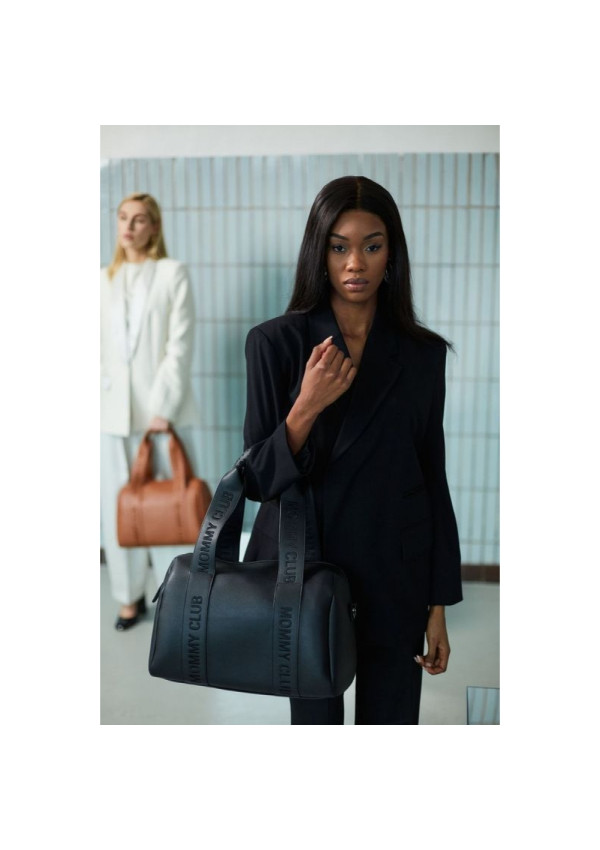 Childhome Сумка Mommy club Signature vegan leather black