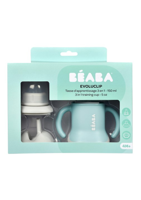 Поїльник Beaba Ellipse 3 in 1 Evoluclip Training Cup 150 мл (синій)