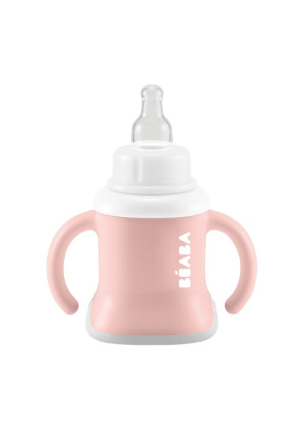 Поїльник Beaba Ellipse 3 in 1 Evoluclip Training Cup 150 мл (рожевий)