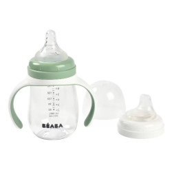 Поїльник навчальний Beaba 2в1 210 мл (зелений)