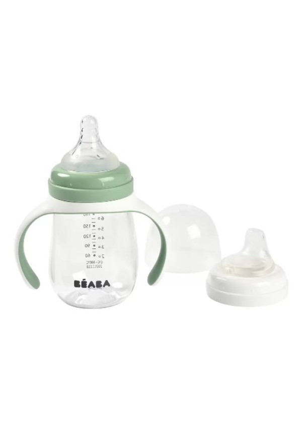 Поїльник навчальний Beaba 2в1 210 мл (зелений)