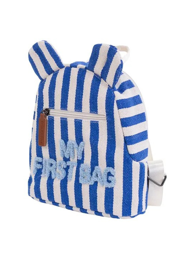 Рюкзак дитячий Childhome My first bag stripes electric blue