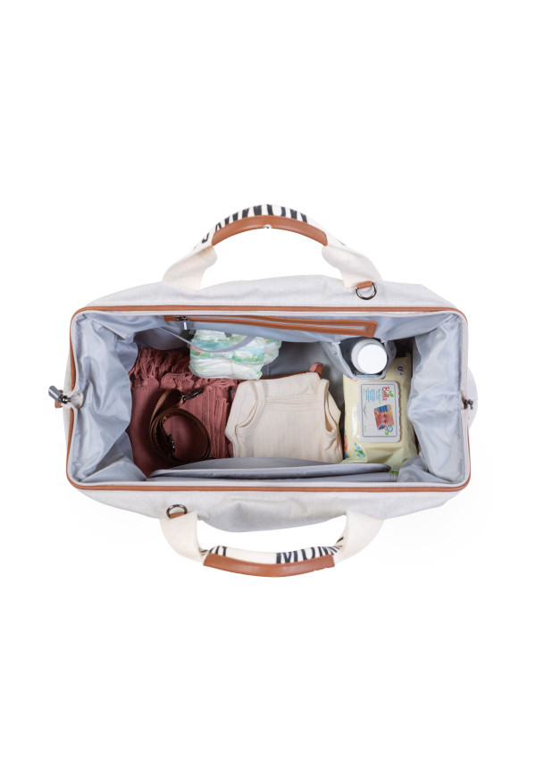 Сумка Childhome Mommy bag Signature - canvas off white