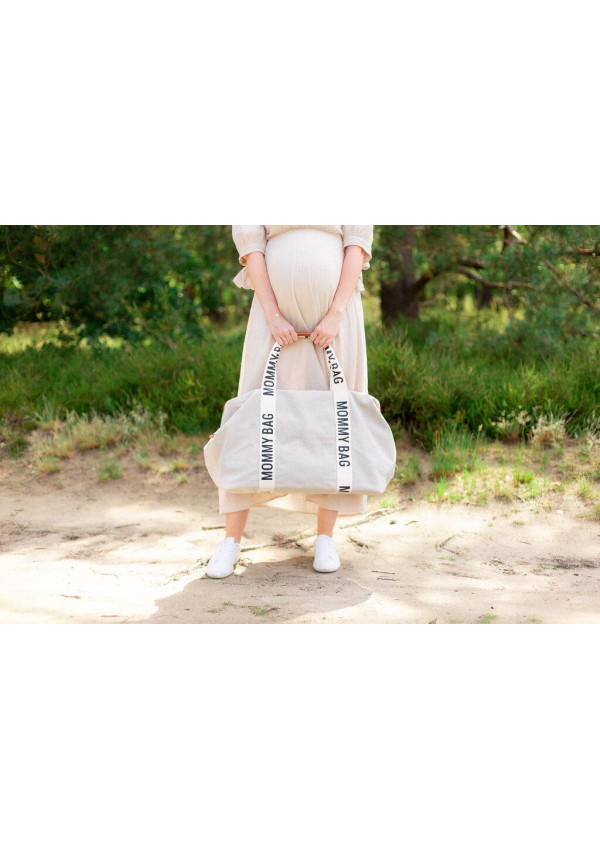 Сумка Childhome Mommy bag Signature - canvas off white