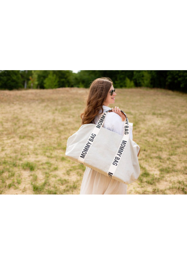 Сумка Childhome Mommy bag Signature - canvas off white