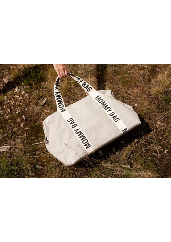Сумка Childhome Mommy bag Signature - canvas off white