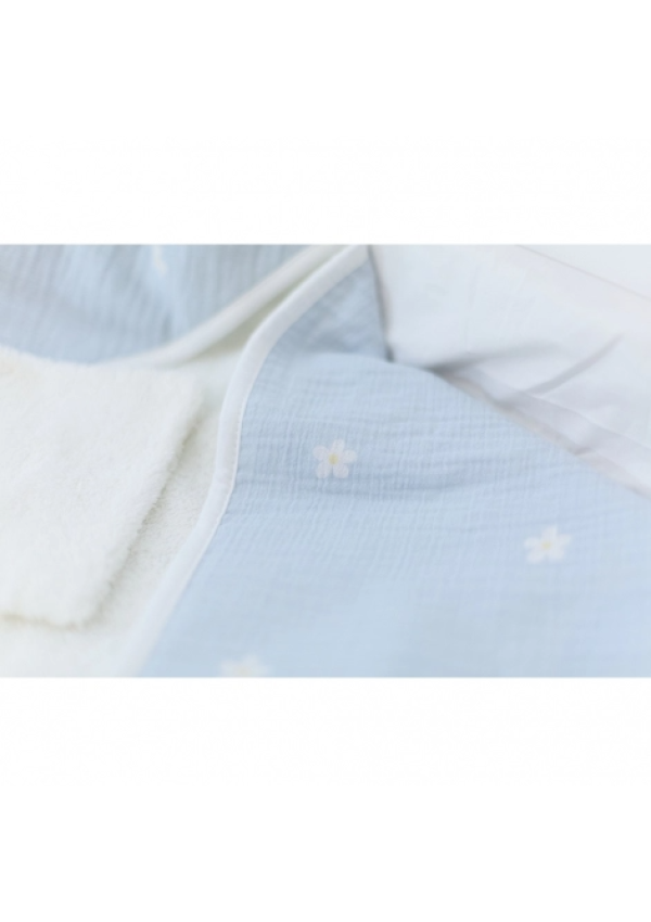Рушник з капюшоном Childhome 80x80 - flower blue