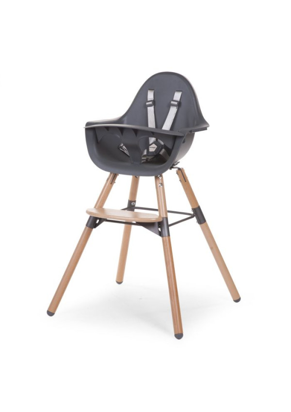 Стілець для годування Childhome Evolu2 з бампером Natural/Anthracite