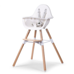 Стілець для годування Childhome Evolu2 з бампером Natural/White