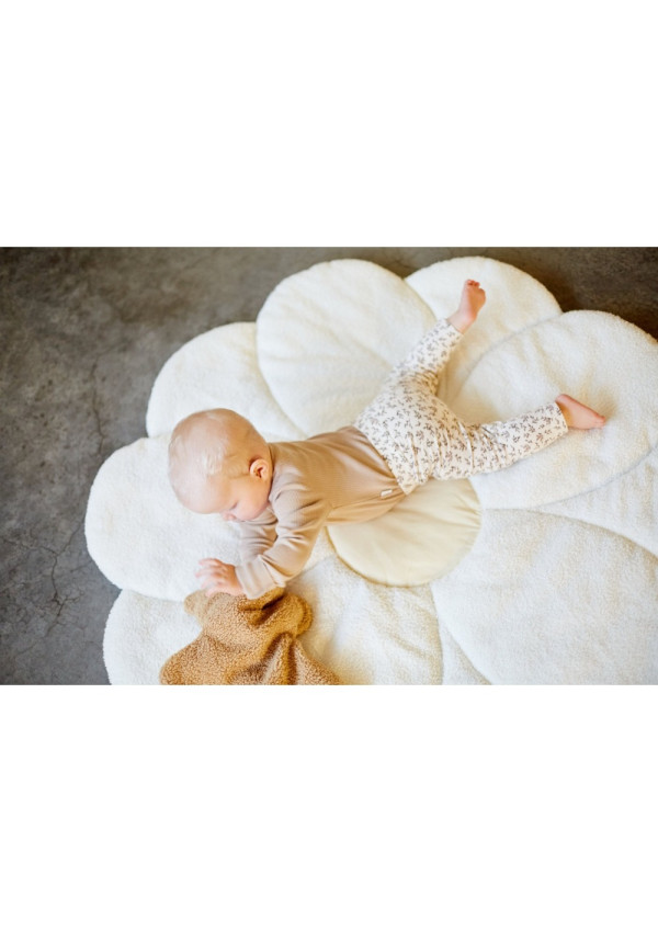 Childhome Килимок ігровий Flower, 110 см білий/жовтий