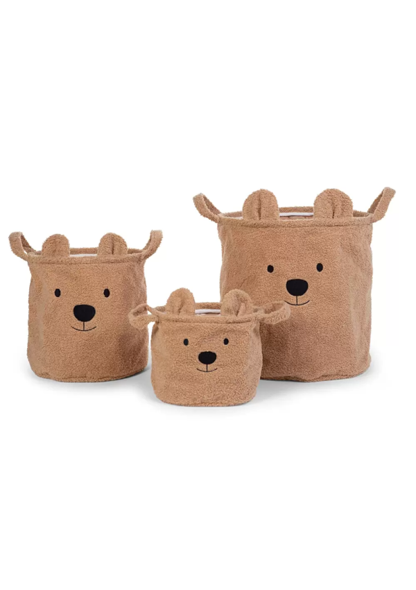 Набір корзин для іграшок Childhome Teddy коричневий