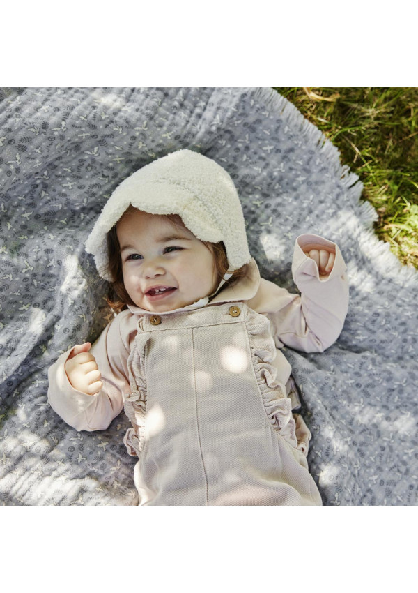 Elodie Дитяча шапка-чепчик Bonnet White Boucle 0-3 міс
