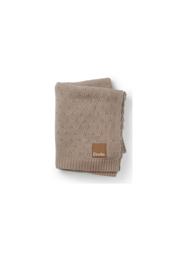 Elodie Акриловий плед для немовлят Pointelle Tender Taupe 75x100 см